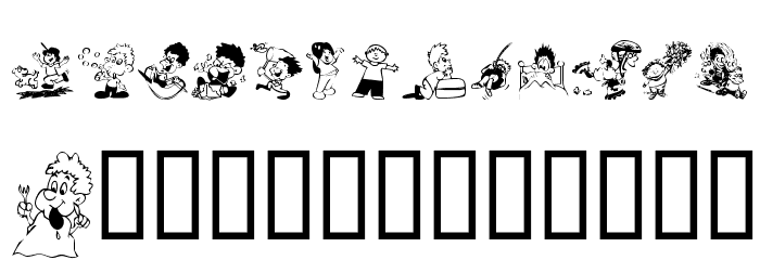 KR Kidlets Font LOWERCASE
