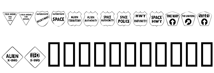 KR Kinda Spacey Font OTHER CHARS