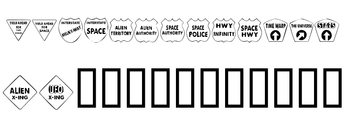 KR Kinda Spacey Font LOWERCASE