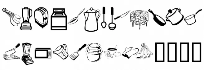 KR Kitchen Dings Font OTHER CHARS