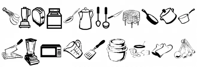 KR Kitchen Dings خط أحرف صغيرة