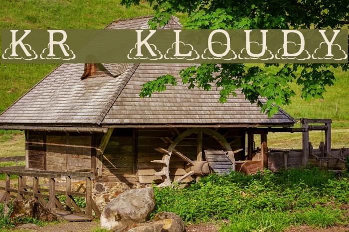 KR Kloudy Font examples