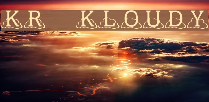 KR Kloudy Font examples