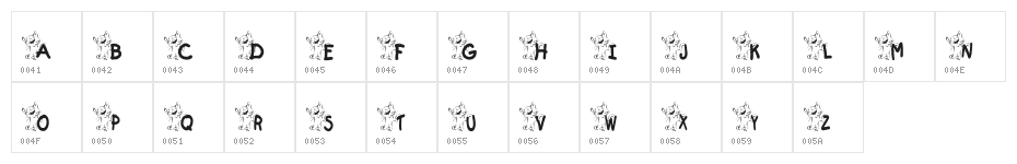KR Krazy Kat Character Map