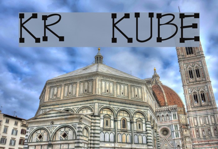 KR Kube Font examples