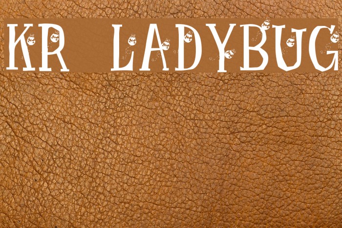 KR Ladybug Font examples