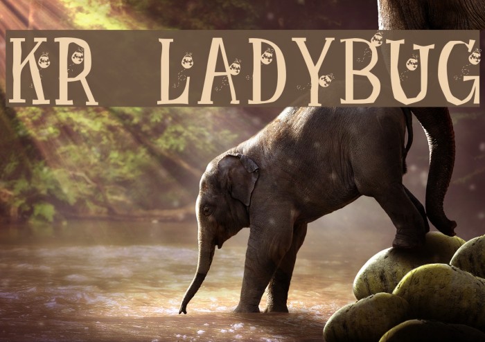 KR Ladybug Font examples