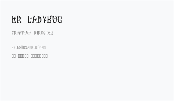 KR Ladybug Business Card
