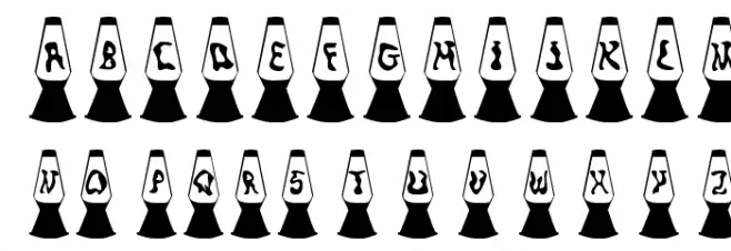 KR Lava Lamp Font Litere mari