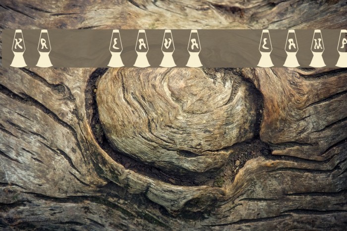 KR Lava Lamp Font examples