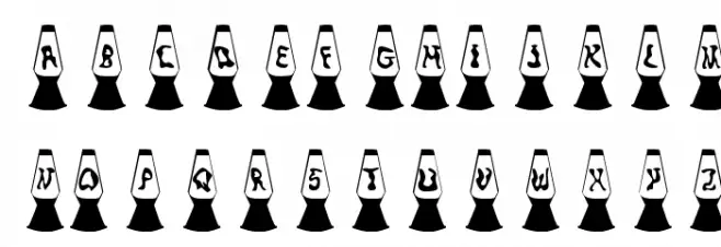KR Lava Lamp Schriftart Kleinbuchstaben