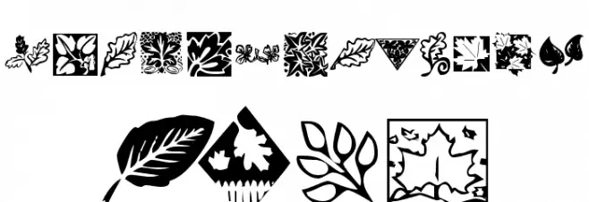 KR Leafy Schriftart Groß