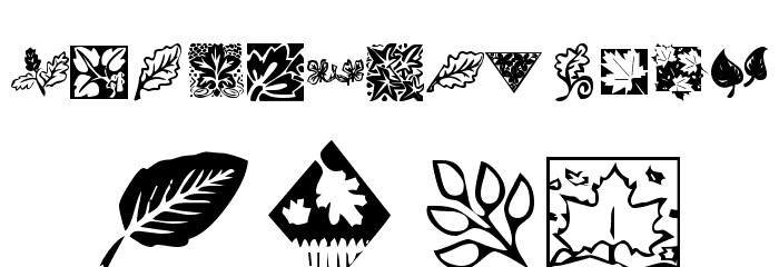 KR Leafy Font LOWERCASE
