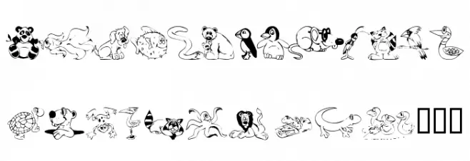 KR Lil Buddies خط أحرف صغيرة