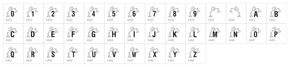 KR Lil' Mike's Robot Character Map