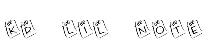 KR Lil Note  Free Fonts Download