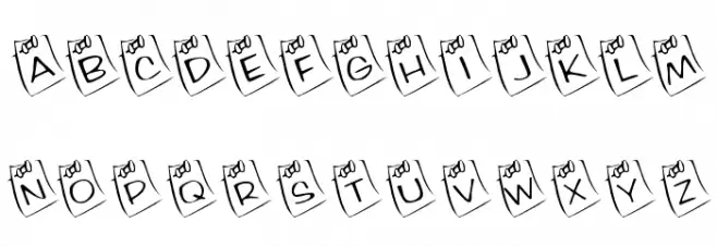 KR Lil Note Schriftart Groß