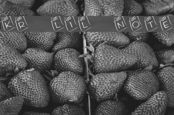 KR Lil Note Font examples