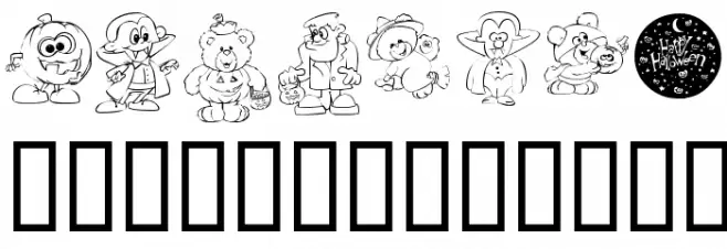 KR Lil Ween Dings फ़ॉन्ट लोअरकेस