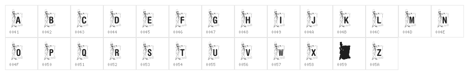 KR Lincoln Character Map