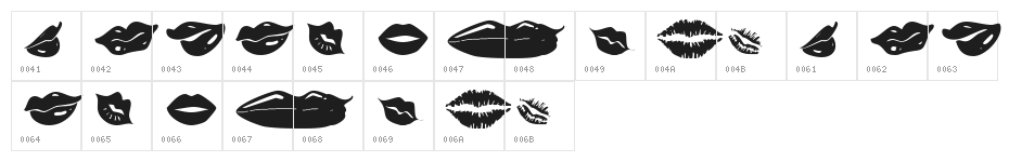 KR Lippy Character Map