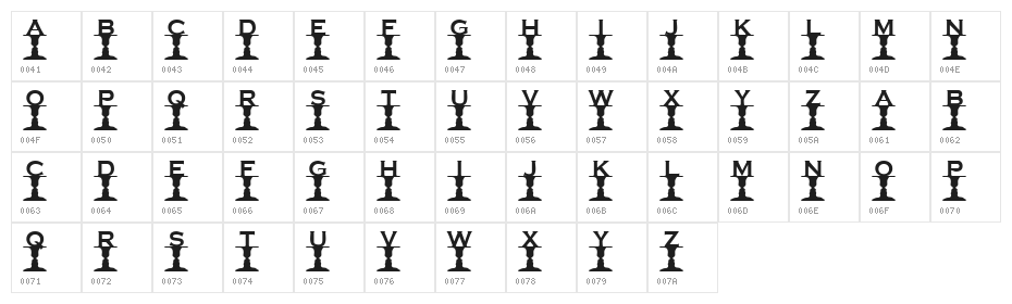 KR Look Closely Character Map