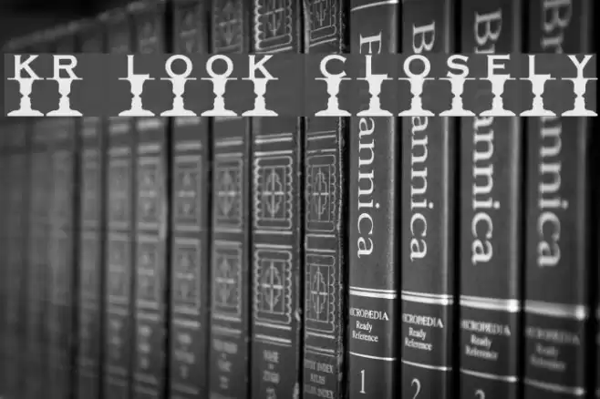 KR Look Closely フォント examples