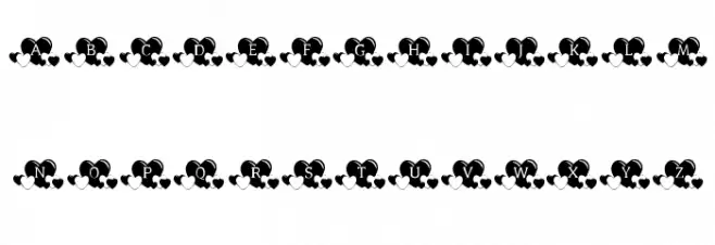 KR Lots Of Hearts 字体 大写