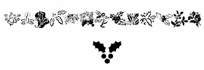 KR Lots Of Holly Font UPPERCASE