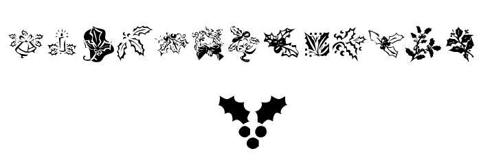 KR Lots Of Holly Font LOWERCASE