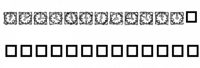 KR Lotsa Time Dings Font OTHER CHARS