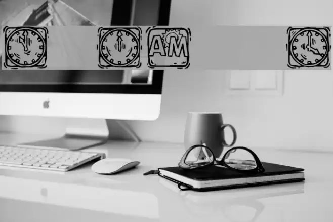 KR Lotsa Time Dings Font examples