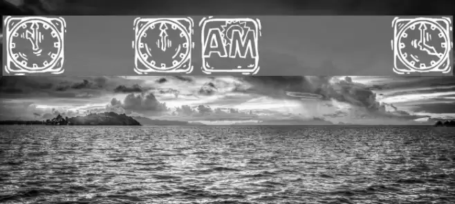 KR Lotsa Time Dings Font examples