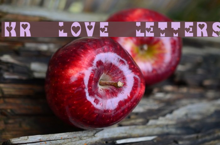 KR Love Letters Font examples