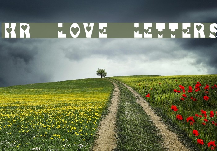 KR Love Letters Font examples