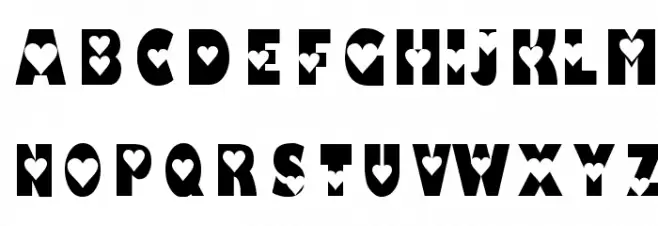 KR Love Letters خط أحرف صغيرة