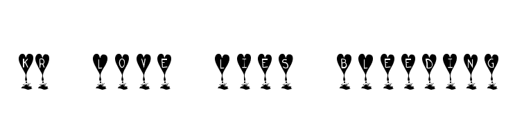 KR Love Lies Bleeding Font