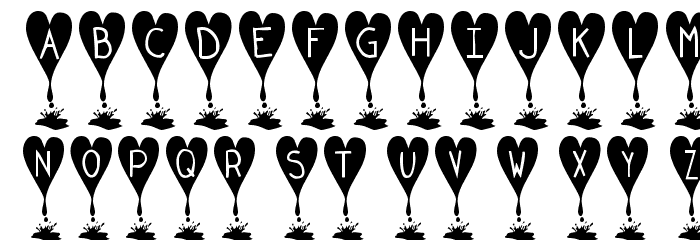 KR Love Lies Bleeding Font OTHER CHARS