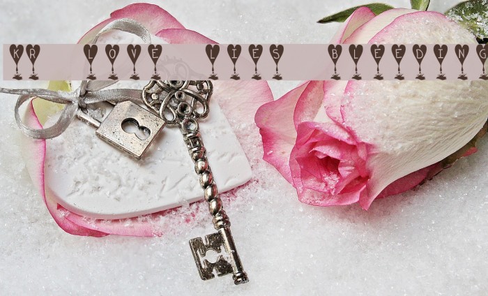 KR Love Lies Bleeding Font examples