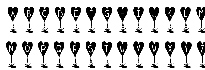 KR Love Lies Bleeding Font LOWERCASE