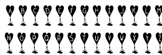 KR Love Lies Bleeding Caratteri MINUSCOLO