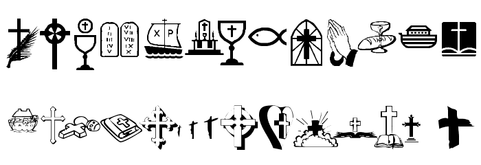 KR Lynda's Christian Dings Font OTHER CHARS
