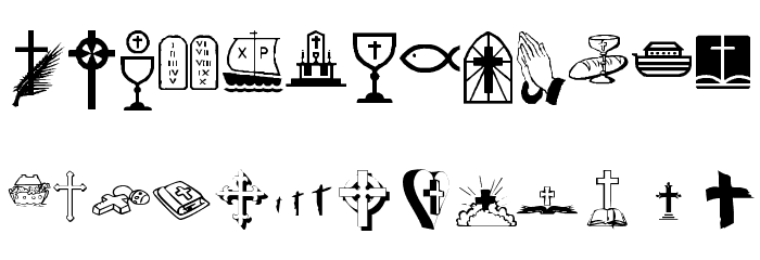 KR Lynda's Christian Dings Font LOWERCASE