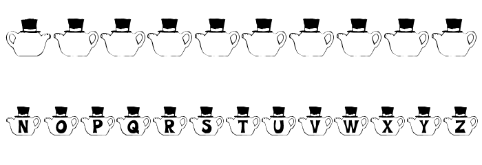 KR Mad Tea Party Font OTHER CHARS