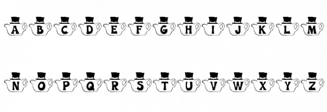 KR Mad Tea Party 字体 大写
