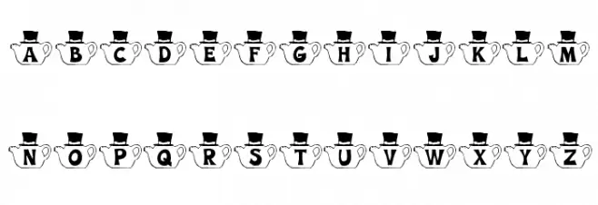 KR Mad Tea Party Caratteri MINUSCOLO