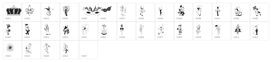 KR Mardi Gras Character Map