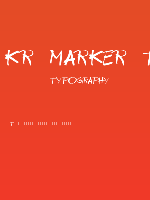KR Marker Thin Poster