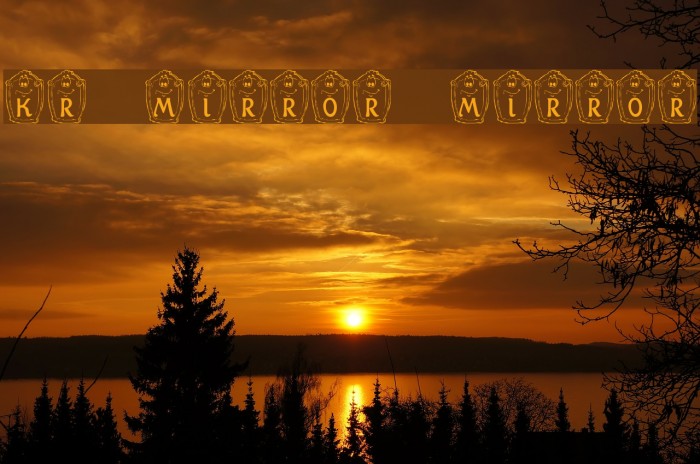KR Mirror Mirror Font examples