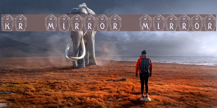 KR Mirror Mirror Font examples